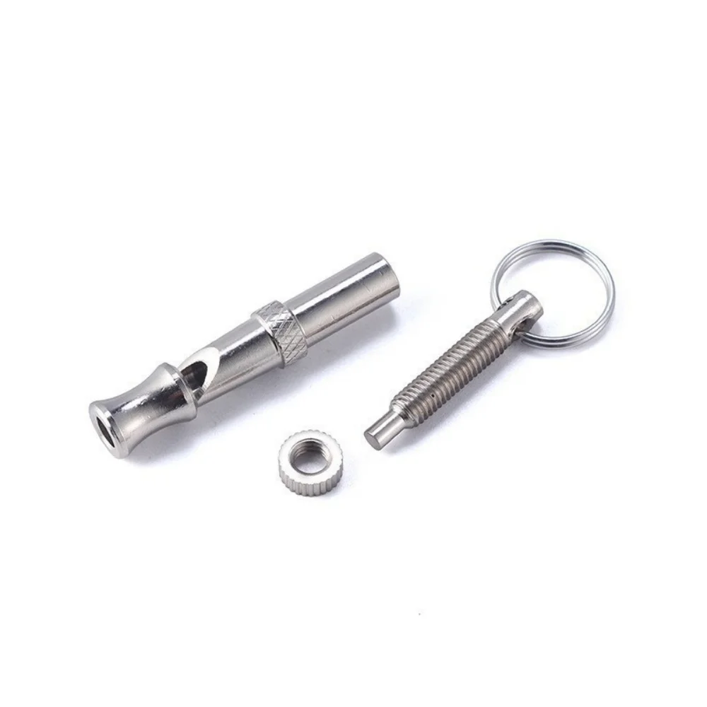 New Stainless Steel Adjustable Ultrasonic Dog Whistle, 1PC Silent Pet Training Whistle for Recall & Behavior, Silver Portable - view 4