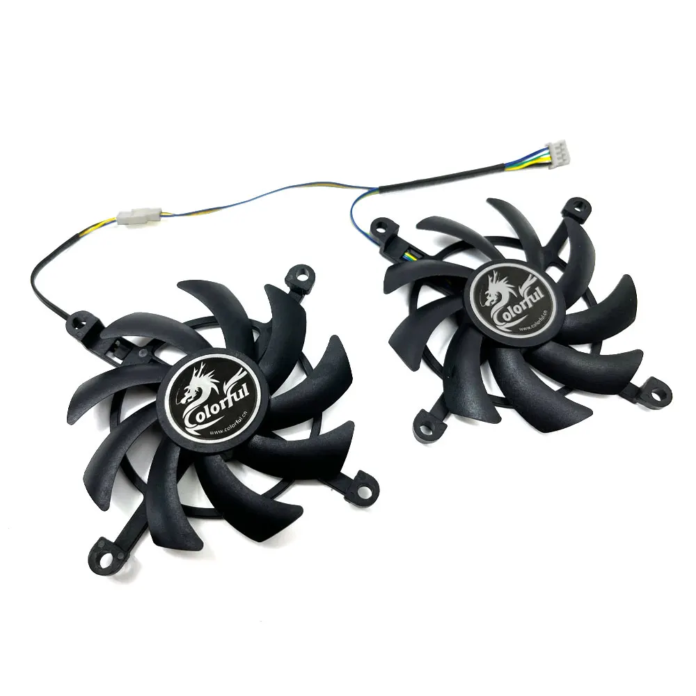 NEW 1SET 85MM 4PIN GPU Fan，For Colorful RTX 2070、2060 Super、2060、Colorful GTX 1660TI、1660 Super、1660、1650 Video card cooling fan