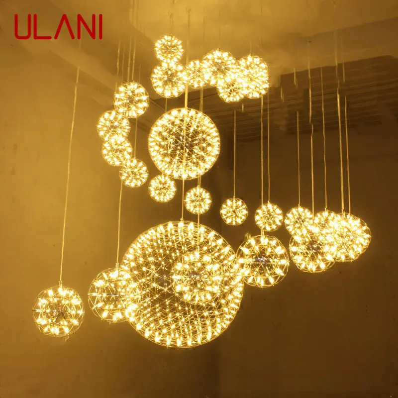 ULANI Contemporary Atmosphere Hanging Sparking Ball Light Decoration Party LED String Lights for Wedding Walkway Ceiling