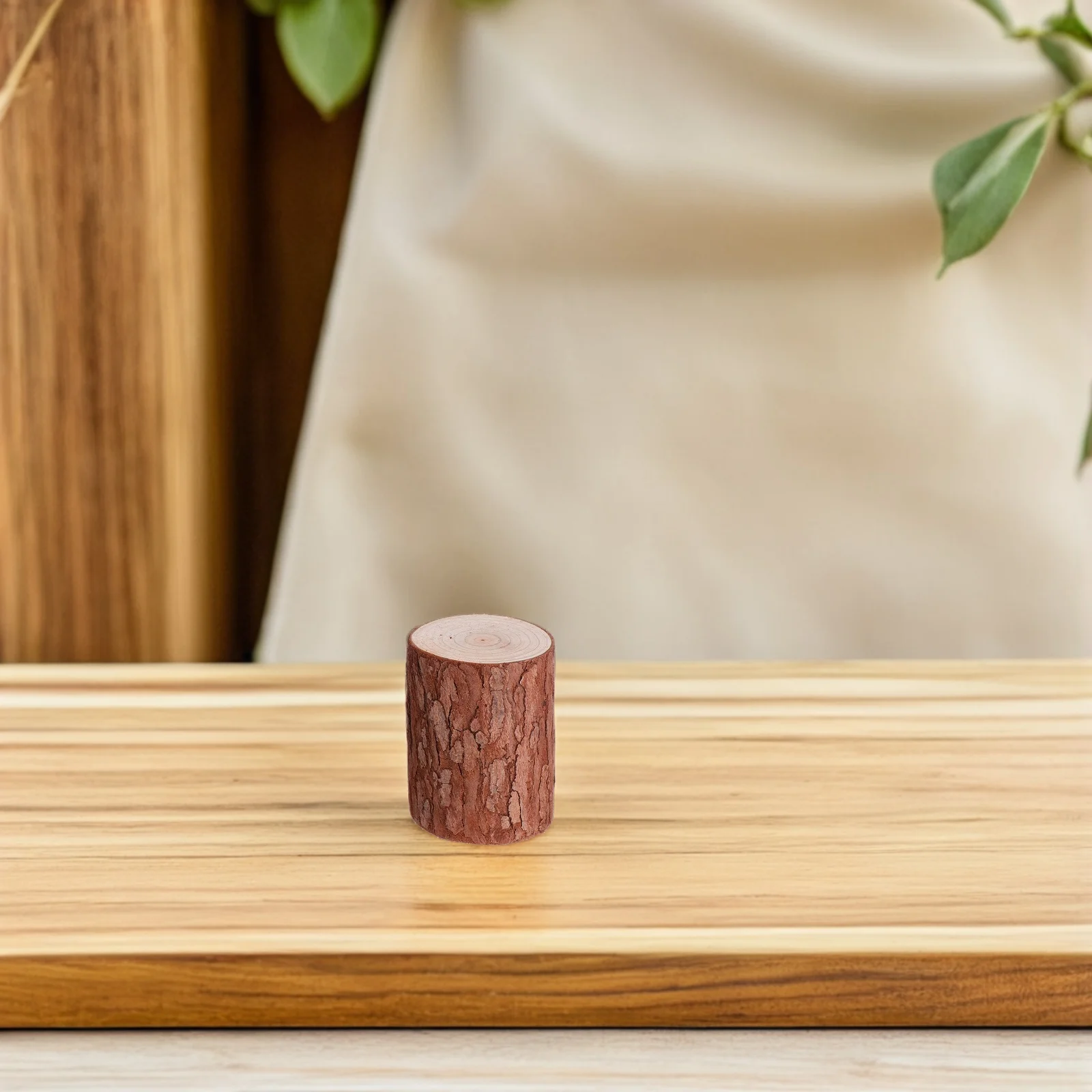 2 قطعة ديكور خشبي الجذع الخشب الطبيعي زينة المناظر الطبيعية الصغيرة لسطح المكتب غرفة بار أرفف الكتب حديقة سجل الزينة الحرف اليدوية #4