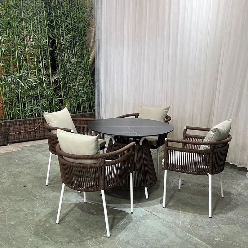 

Outdoor Nordic rattan chair coffee table combination living room rattan chair garden balcony indoor and outdoor courtyard leisur