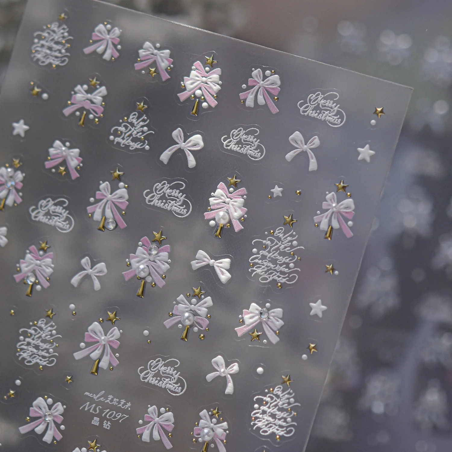 Calcomanías para uñas 5D de Na - Nail Art Xmas Tree reseña y precio