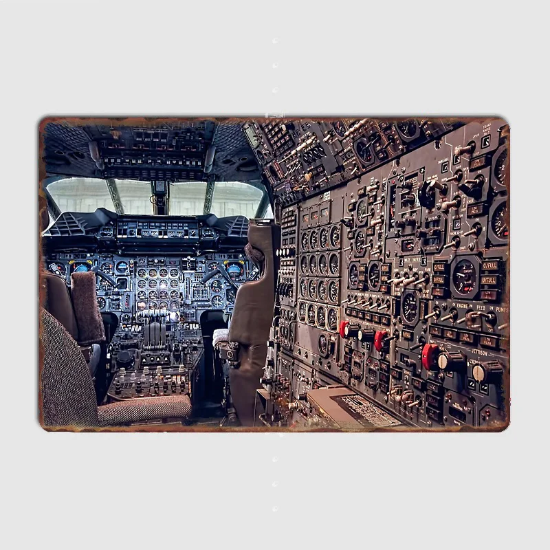 

Concorde Flight Deck Vintage Poster Metal Sign Posters Garage Custom Home Decor Room Decoration Wall Decor