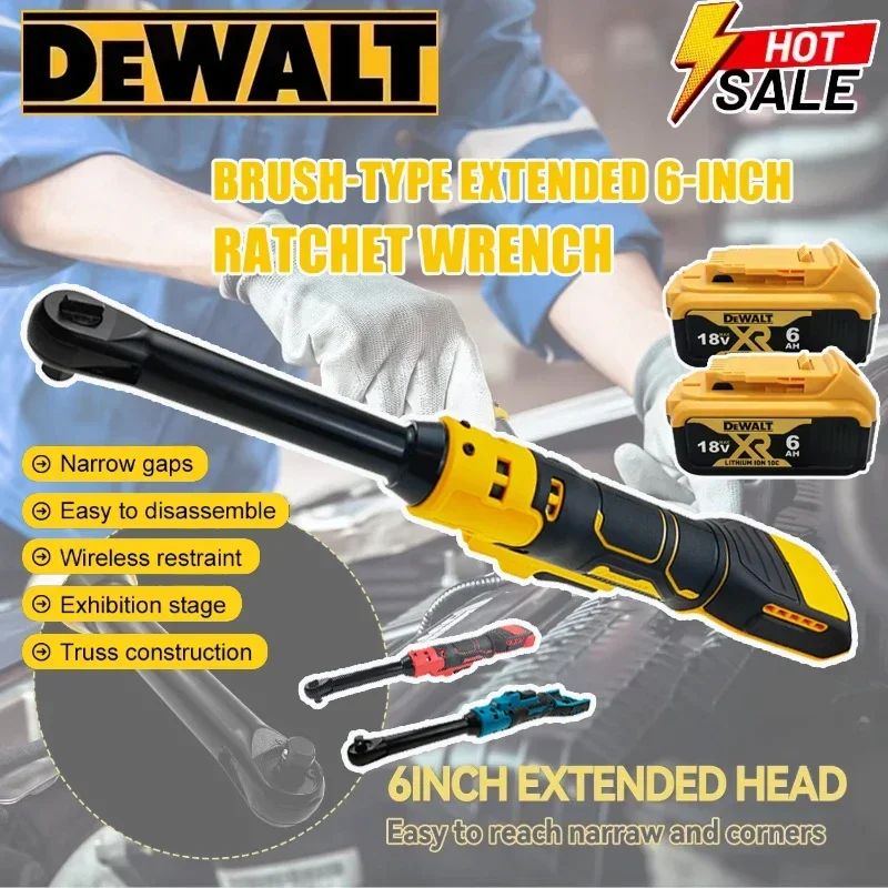 

Электрический гайковерт DEWALT, 6 дюймов, с удлинительной головкой 3/8 дюйма, для демонтажа гаек, 220 Н·м. Беспроводной приводной инструмент M для Milwaukee/Makita