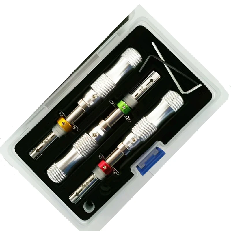 Klom Juego de llaves tubulares de 7 pines, herramientas de cerrajería, juego de selección