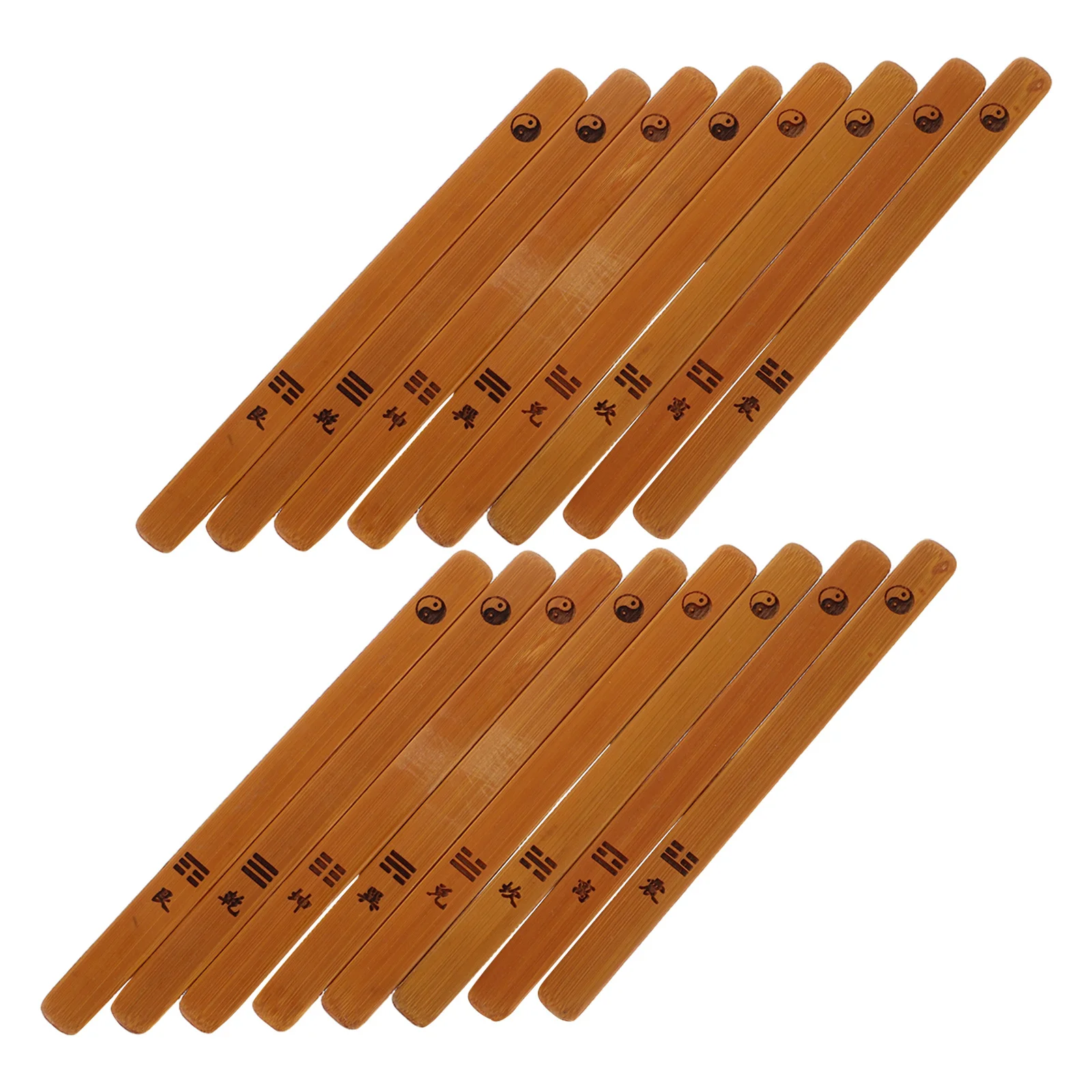 

16Pcs Chinese Bamboo Divination Sticks Traditional Fortune Telling Prop Portable Tools for Temple Shrine Divination Supplies