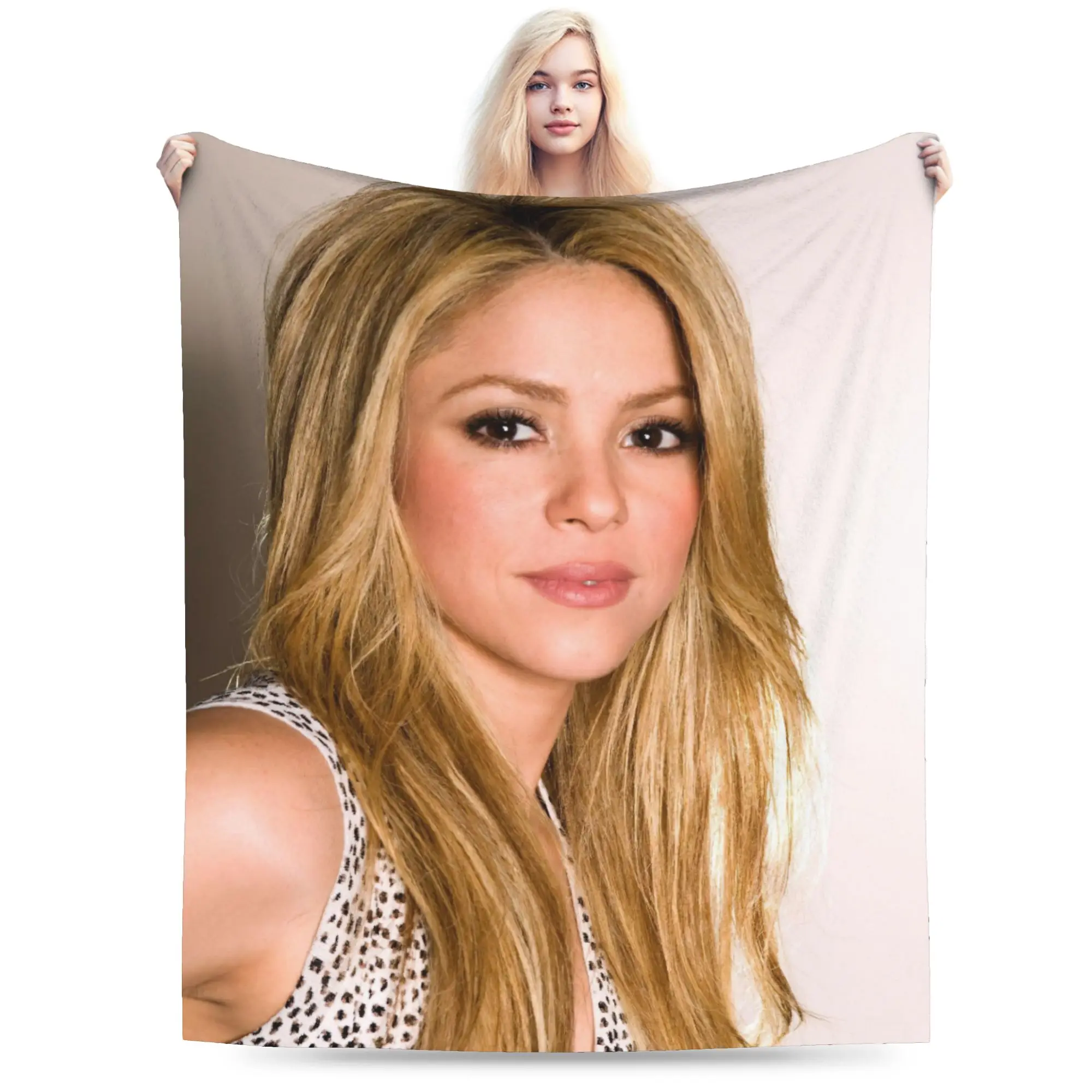 Singer S-Shakira Blankets Coral Fleece Plush Winter  Breathable Soft Throw Blanket for Sofa Couch Plush Thin Quilt
