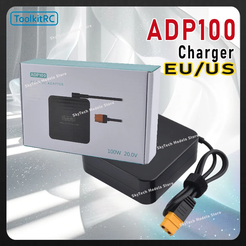 

ToolKitRC ADP100 Блок питания 100 Вт 20 В с выходовым адаптером XT60 для зарядного устройства M6D M6 M7 M6DAC ISDT Q8 Q6 GT Power Hota HTRC SkyRC