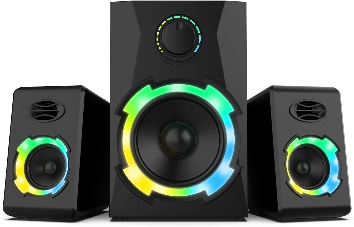 

Игровые колонки для ПК 40 Вт с сабвуфером, Bluetooth, воспроизведением через USB/SD, RGB-подсветкой для ТВ/ПК/ноутбука