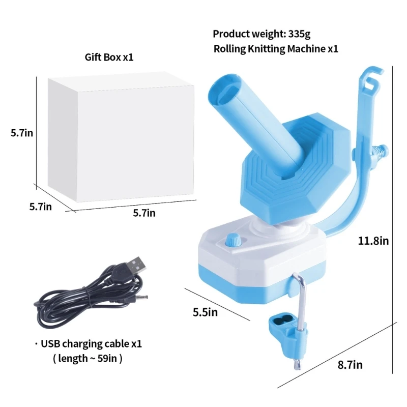 10 Unzen elektrischer Garnwickler mit großer Kapazität, automatische Strickgarnwicklermaschine DXAF