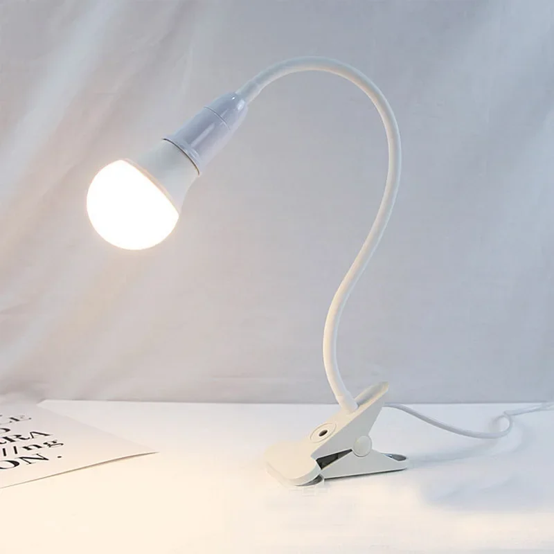 

Гибкий держатель для LED-лампы E27 на 30/40/50 см с креплением на стол, кабелем питания и выключателем, поворот на 360 градусов, прямая поставка