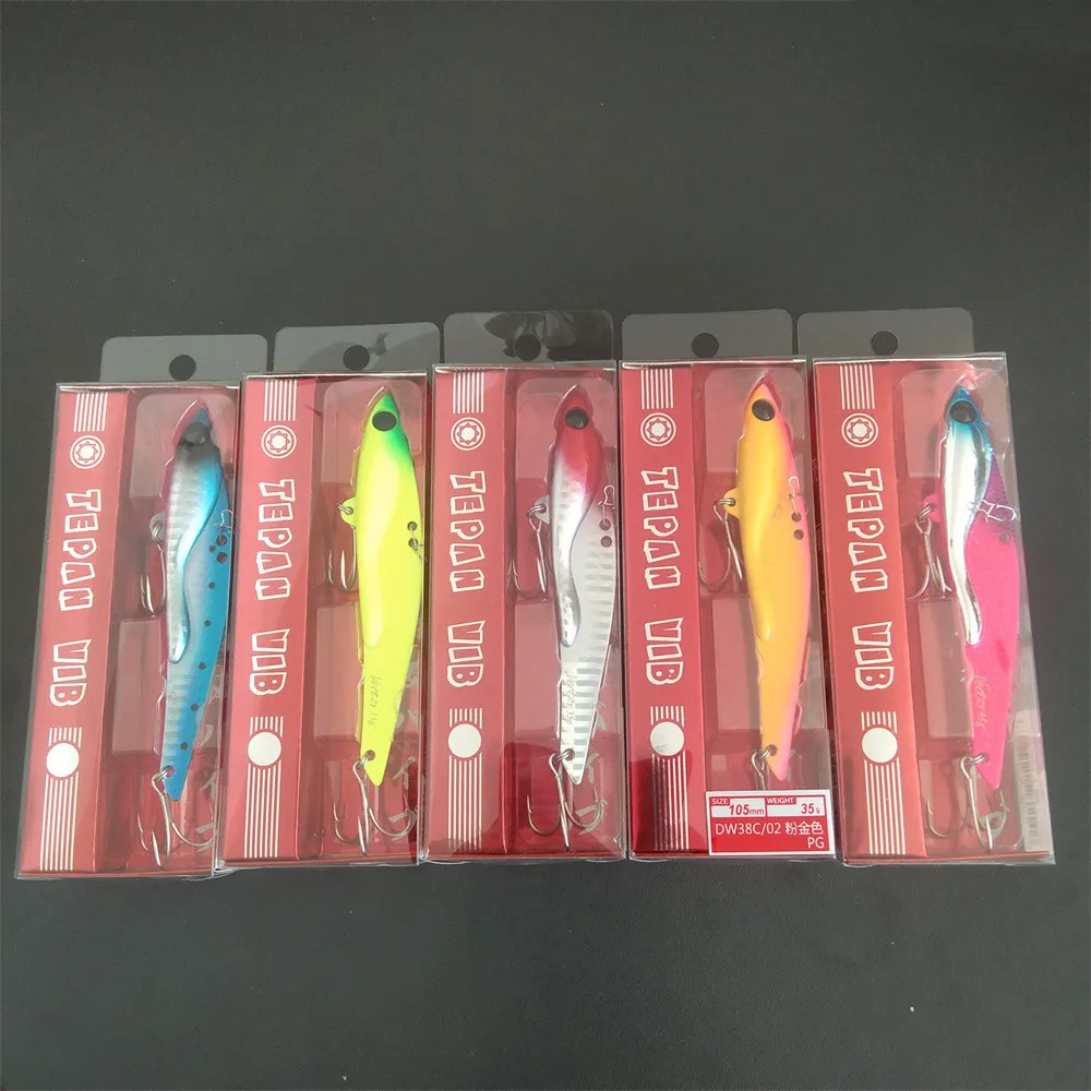 

TSURINOYA 5PCS Long Distance Casting Metal VIB Winer Ice Jigging Vibration Metal Hard Lure Wobblers Swimbait 105mm 35g