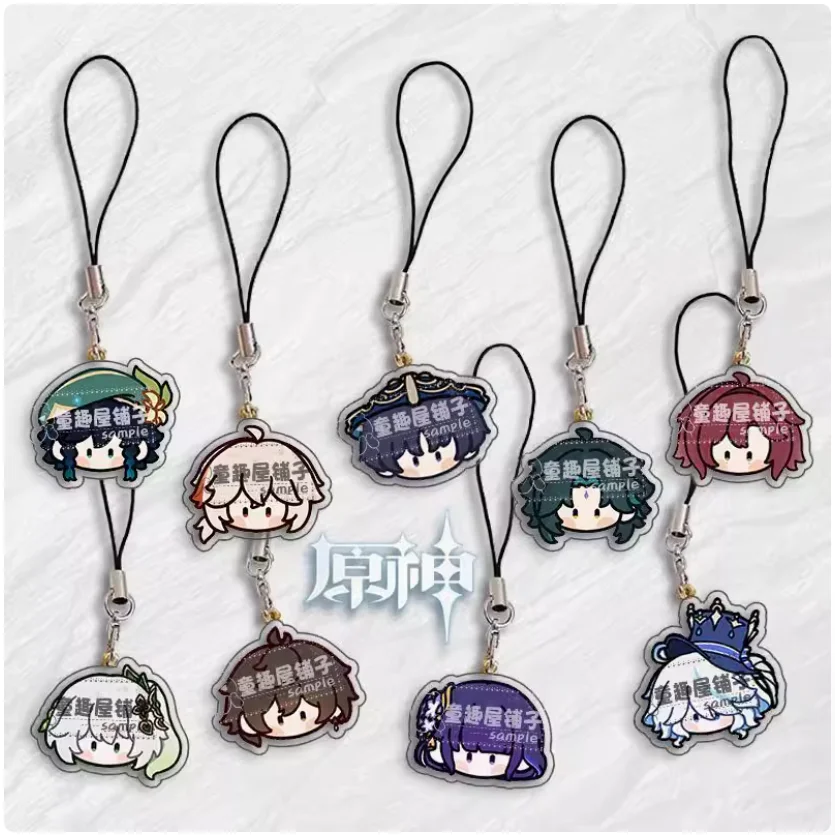 2024 Anime Genshin Impact Five Anemo Men's Team Lanyard Phone Chain Five God Ins Furina Balladeer High Appearance Level Pendant