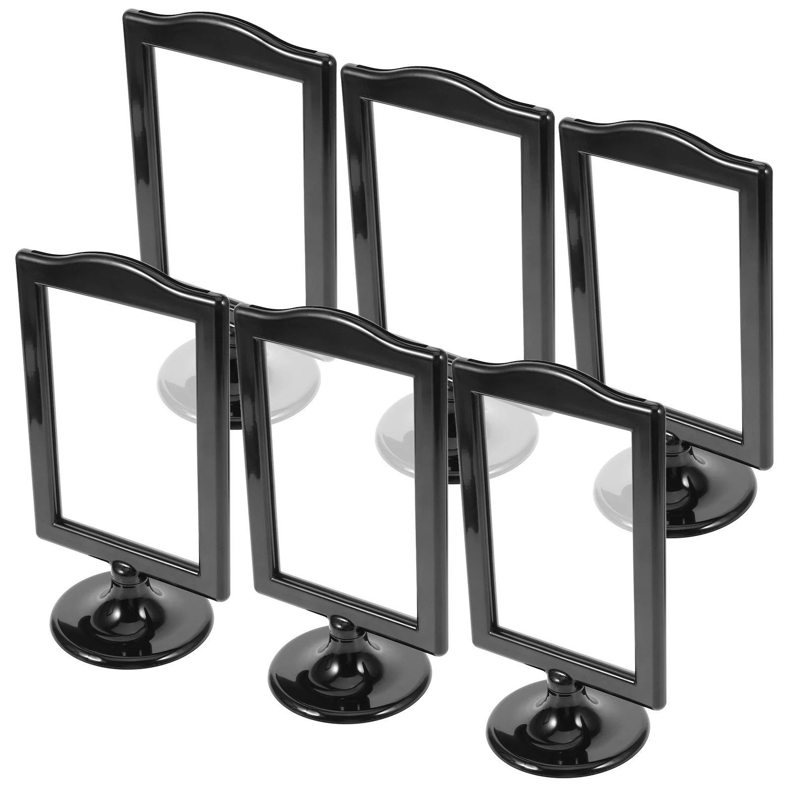

6pcs Two-Sided Standing Photo Frames Decorative Tabletop Plastic Display Vertical Style Picture Frame For Home Bedroom Office