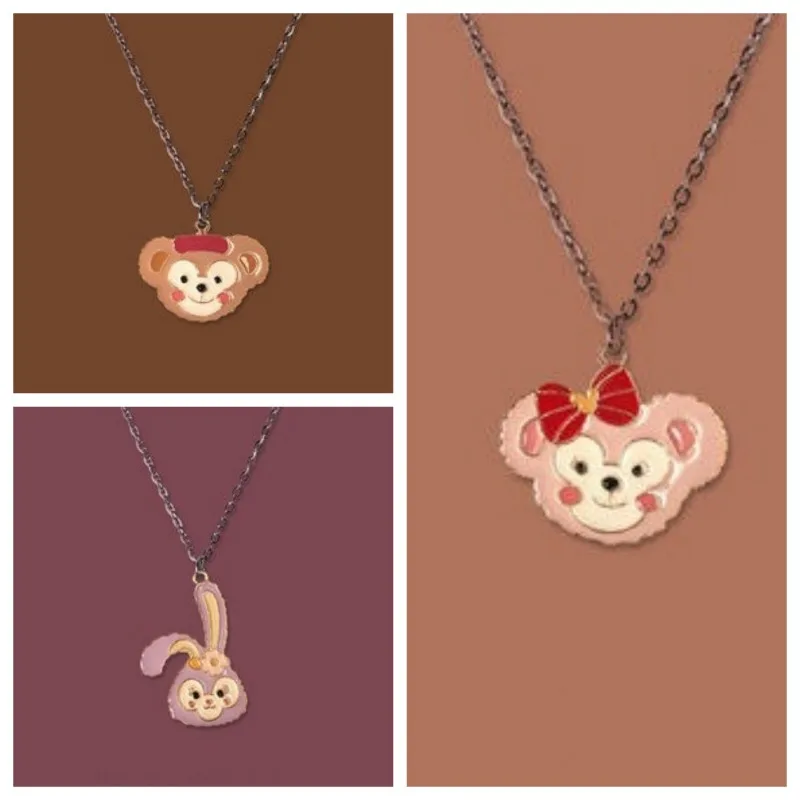 Kalung Disney StellaLou karakter Anime sekitar kartun Q kepribadian lucu Shirley Mei liontin Duffy hadiah ulang tahun anak perempuan