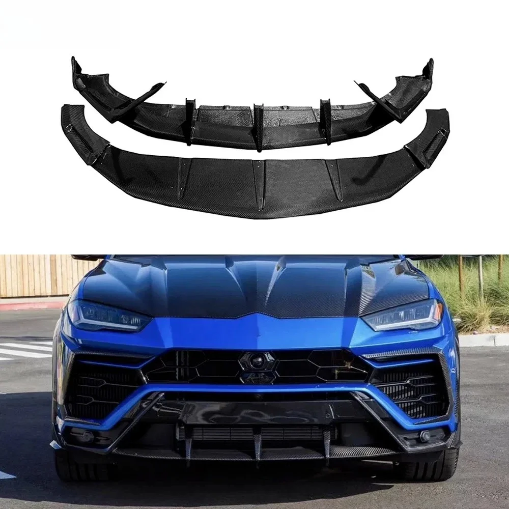 High Level Material Dry Carbon Fiber Front Lip Front Bumper Car Front Splitter ForLamborghini Urus