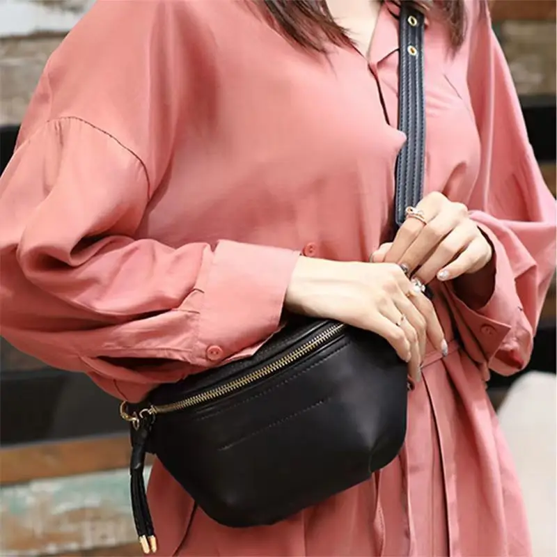 Women Waist Packs White Purse Leather Fanny Letter Belt Bags Shoulder Messenger Female Wallet Fashion Chest Crossbody Bag Pouch
