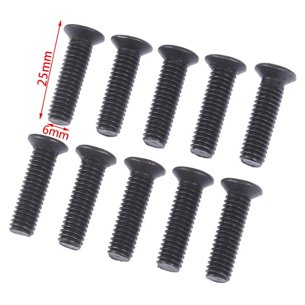 10Pcs Fixing Screw M5/M6 25mm Left Hand Thread For UNF Drill Chuck Shank Adapter Hand Drill Anti-thread Screw Drill Chuck Screw