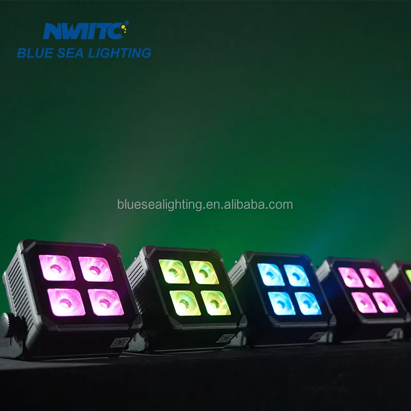 Wasserdicht IP65 Mini 4x20W RGBWA UV LED Uplight Batteriebetrieben Wireless DMX Wifi App Fernbedienung 6in1 up Licht