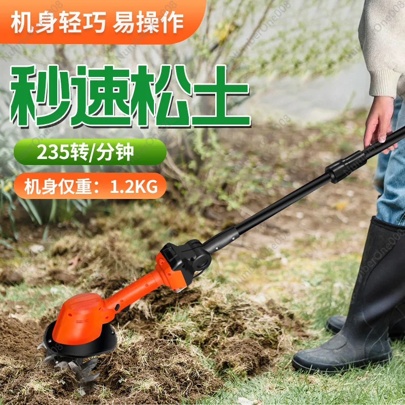 Cordless Soil Cultivator Handheld Electric Weeding Machine Lithium Battery Powered for Garden Farmland Flower Bed Loosening view 2