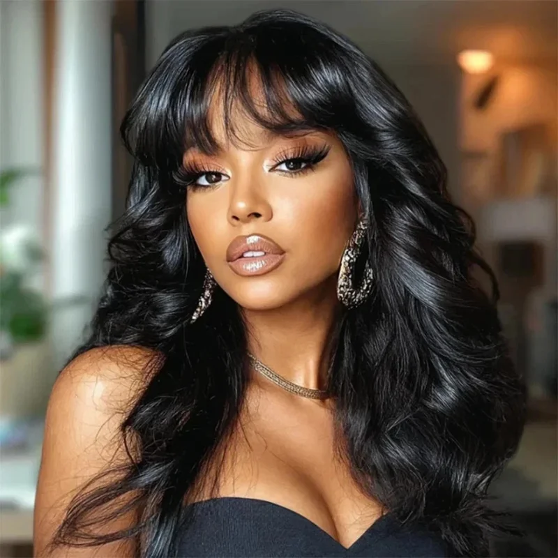 Hair New Fashion Sexy Women's Long Natural Black Wavy Wigs 14 In