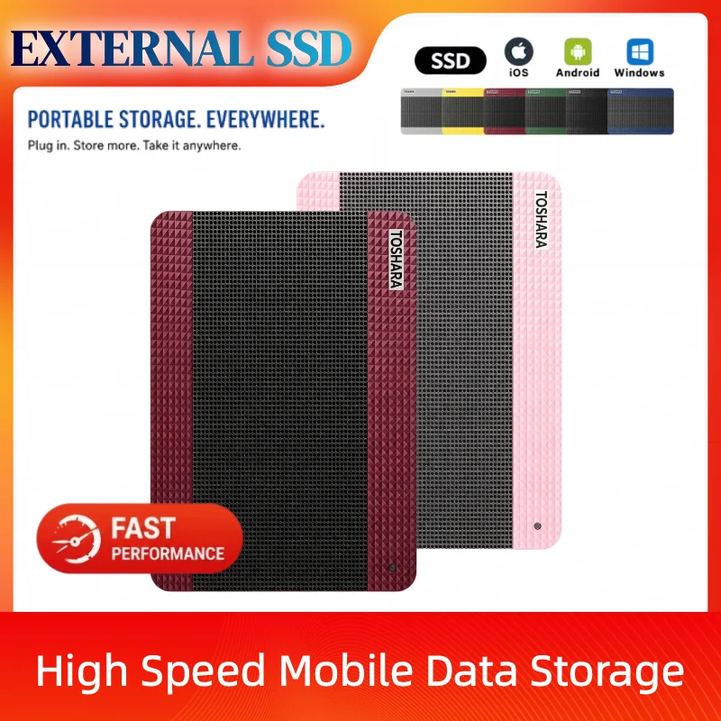 Brand+High Speed Transfer A3 Series Elements Portable External HDD USB3.0 On-the-Go 4TB Hard Drive for Laptop MacOS Phone