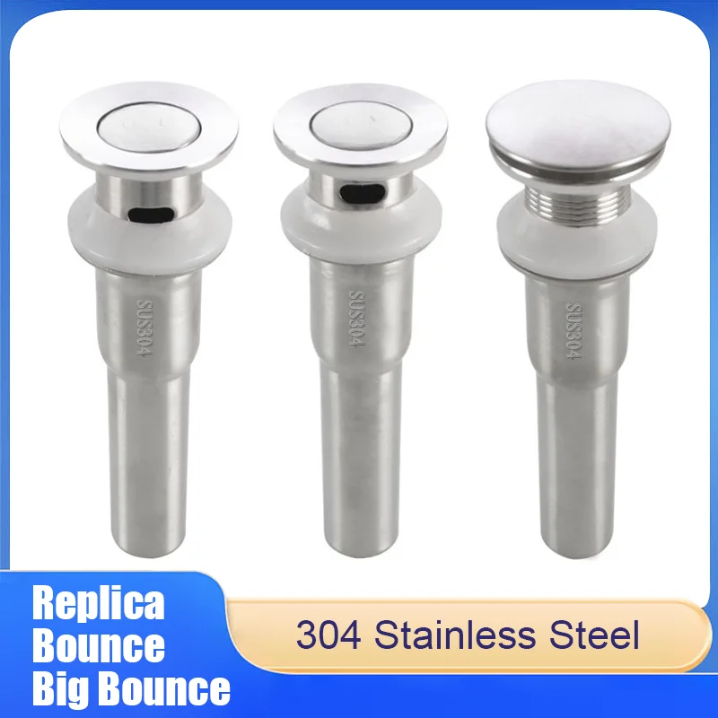 

Sink Trap 304 Stainless Steel Wash Basin Countertop Basin Pop-Up Trap Long Version Short Version Accessories