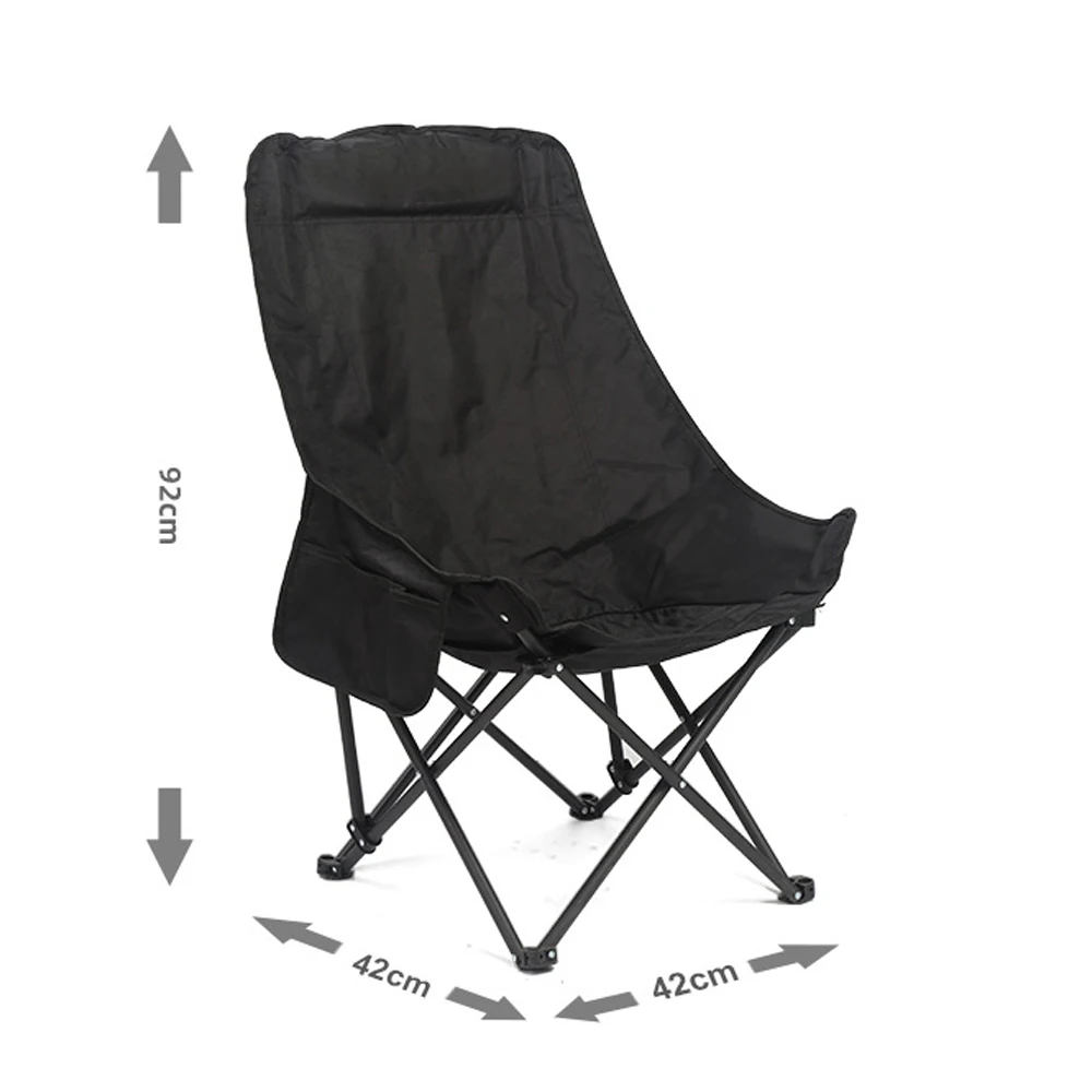 Camping Chair Portable Outdoor Folding Moon Chair with Backrest For Camping chair Fishing Travel Nature hike BBQ Foldable chair