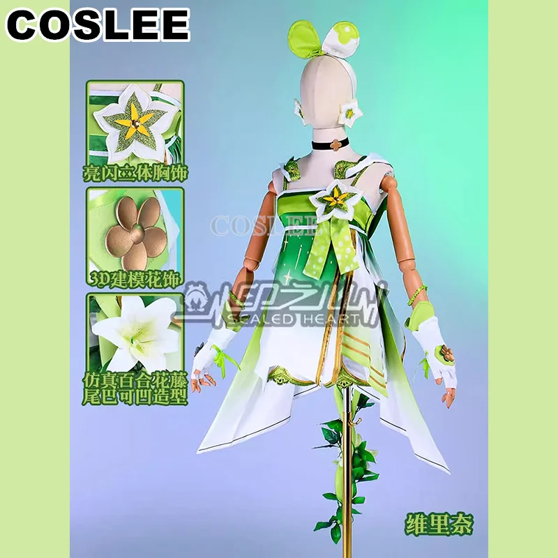 

COSLEE Wuthering Waves Verina Cosplay Costume Game Suit Lovely Dress Unifrom Women Role Play Clothing Halloween Party Outfit