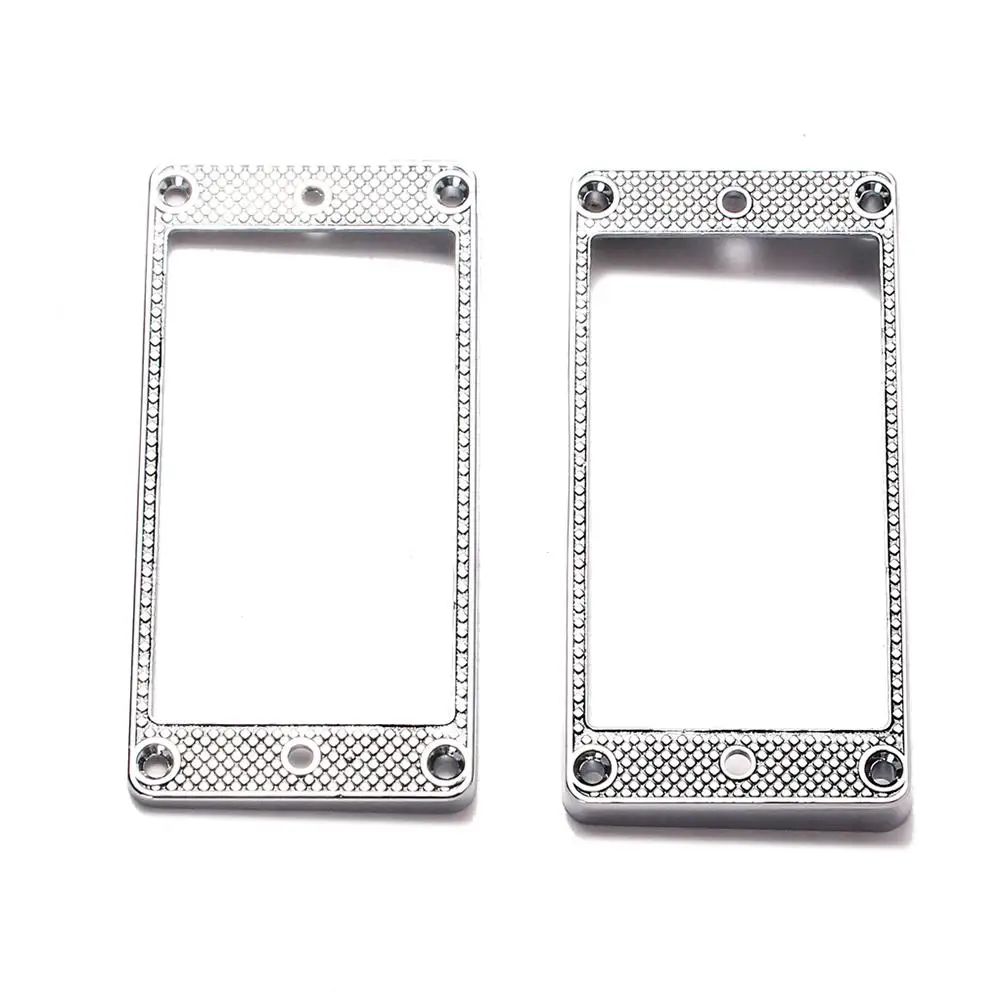 

2Pcs Metal Humbucker Frame Electric Guitar Replacement Mounting Rings Durable Double Coil Guitar Parts Accessories
