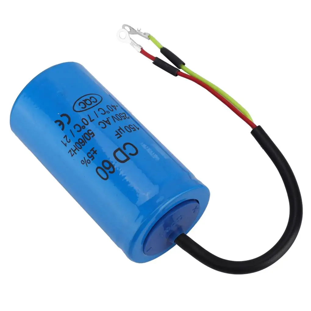 150uf 250V 50/60Hz CD60 Run Capacitor Single Phase AC Motor Capacitors Repair Modified Accessories Spare Parts