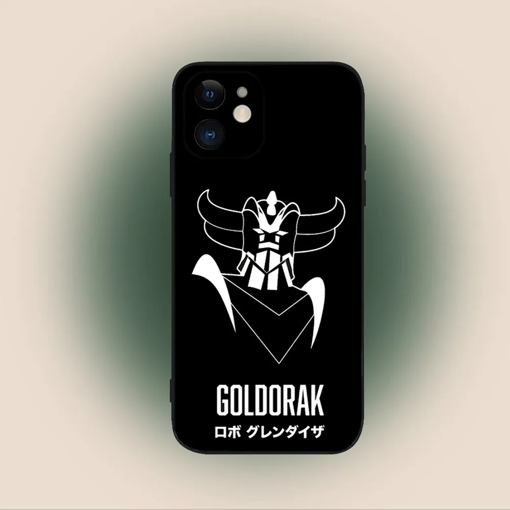 UFO Robot Goldorak  Phone Case For iPhone 15,14,13,12,11,Plus,Pro Max,XS,X,XR,SE,Mini,8,7 Soft Silicone Black Cover