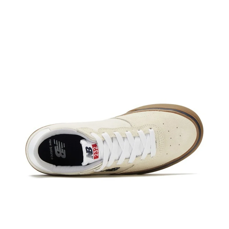 حذاء New Balance NB 232 مصنوع من الجلد مريح ومتعدد الاستخدامات، ملفوف ودافئ، منخفض اللوح لكل من الرجال والنساء
