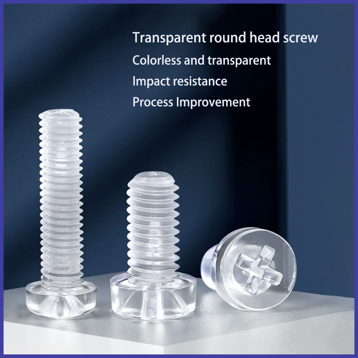 50PCS Insulated Transparent Plastic Screw Cross Flat Round Head PC Acrylic Screw Fine Lighting Plastic Nut M3 M4 M5 M6
