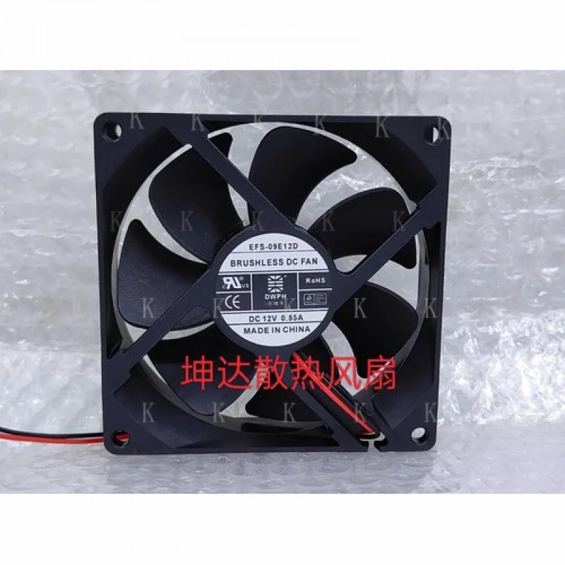 

C ДЛЯ DWPH EFS-09E12D DC12V 0,55A 9CM 2-проводной бесшумный охлаждающий вентилятор