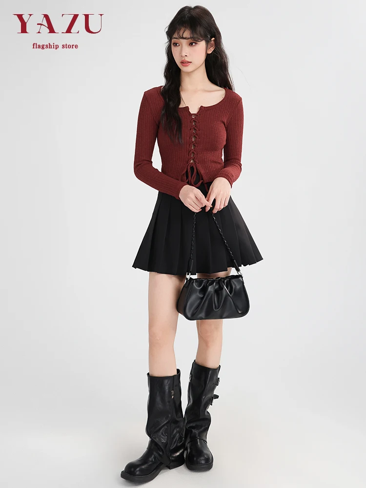 

Sweaters Jumpers Cardigans Womens Neck Knitted Rib-Knit Preppy Button Boxy American Style Collegiate Campus Classic Sweet Simple