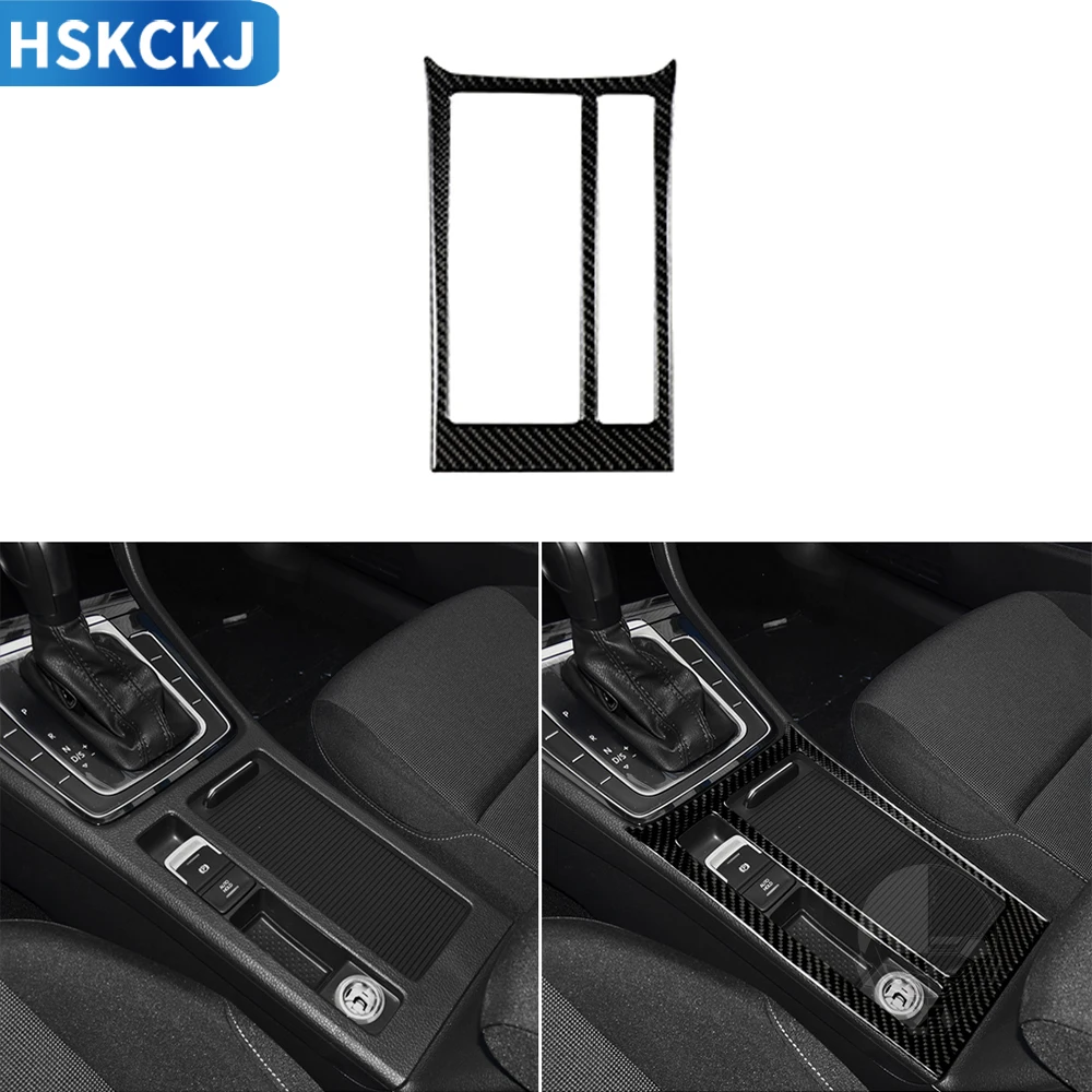 

Carbon Fiber Stickers For Volkswagen VW Golf 7 MK7 2013 2014 2015 2016 2017 Central Control Water Cup Holder Car Accessories