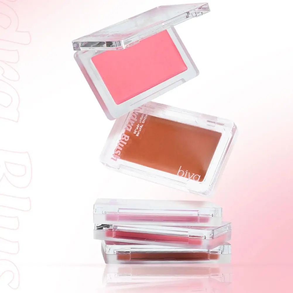 4Colors Water Light Blush Nude Pink Natural Face Brighten Highlighting Long-lasting Youthful Girl Makeup