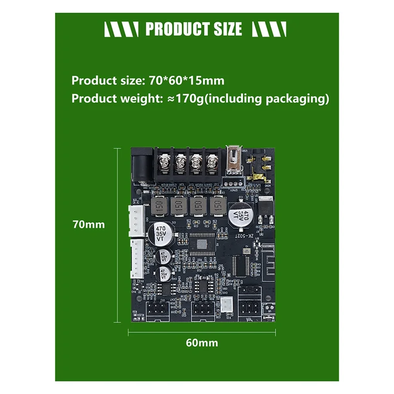 【HOT ITEMS】50W+50W Audio Amplifier Board 100W Amplifier Board Leaded Integrated Bluetooth 5.4 Power Stereo Amplifier Board TPA31