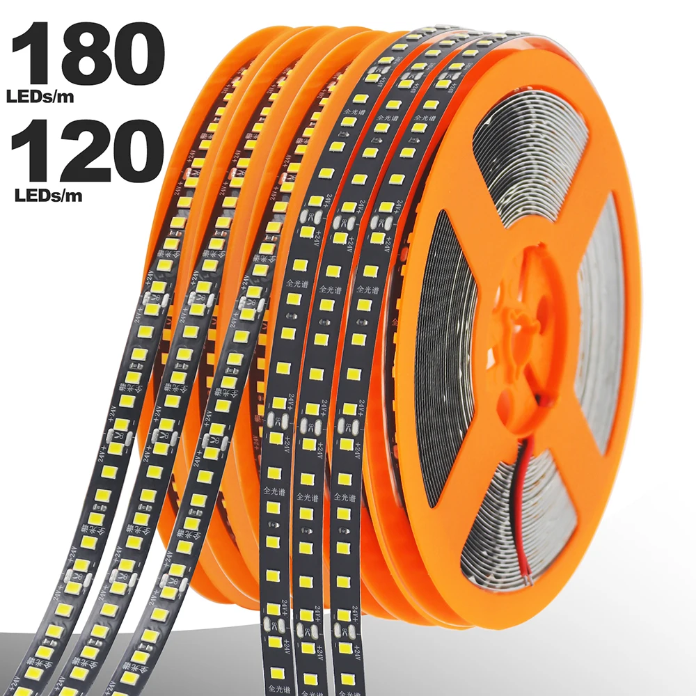 fita-led-de-espectro-completo-pcb-preta-180-120-leds-m-smd-2835-alta-luminosidade-5m-10m-dc24v-3000k-4000k-6000k-fita-flexivel-para-iluminacao-de-joias