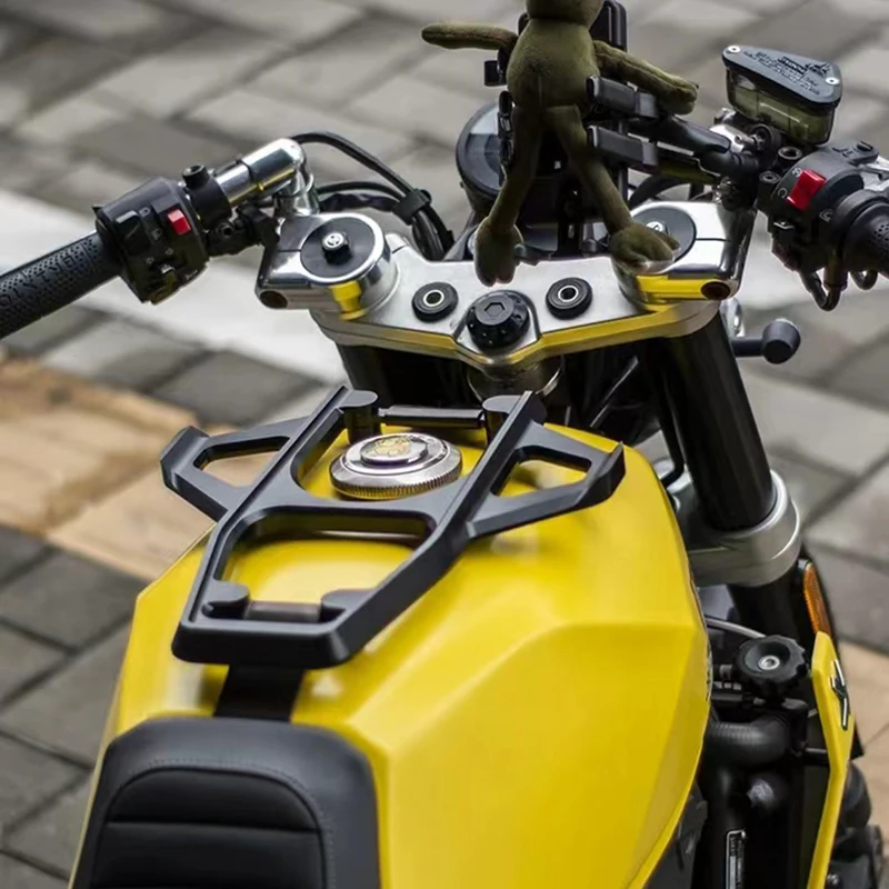 Customized for Brixton Crossfire 500  Motorcycle Fuel Tank Support Shelf luggage carrier Black Petrol Cans Brackets Oilpot Rack
