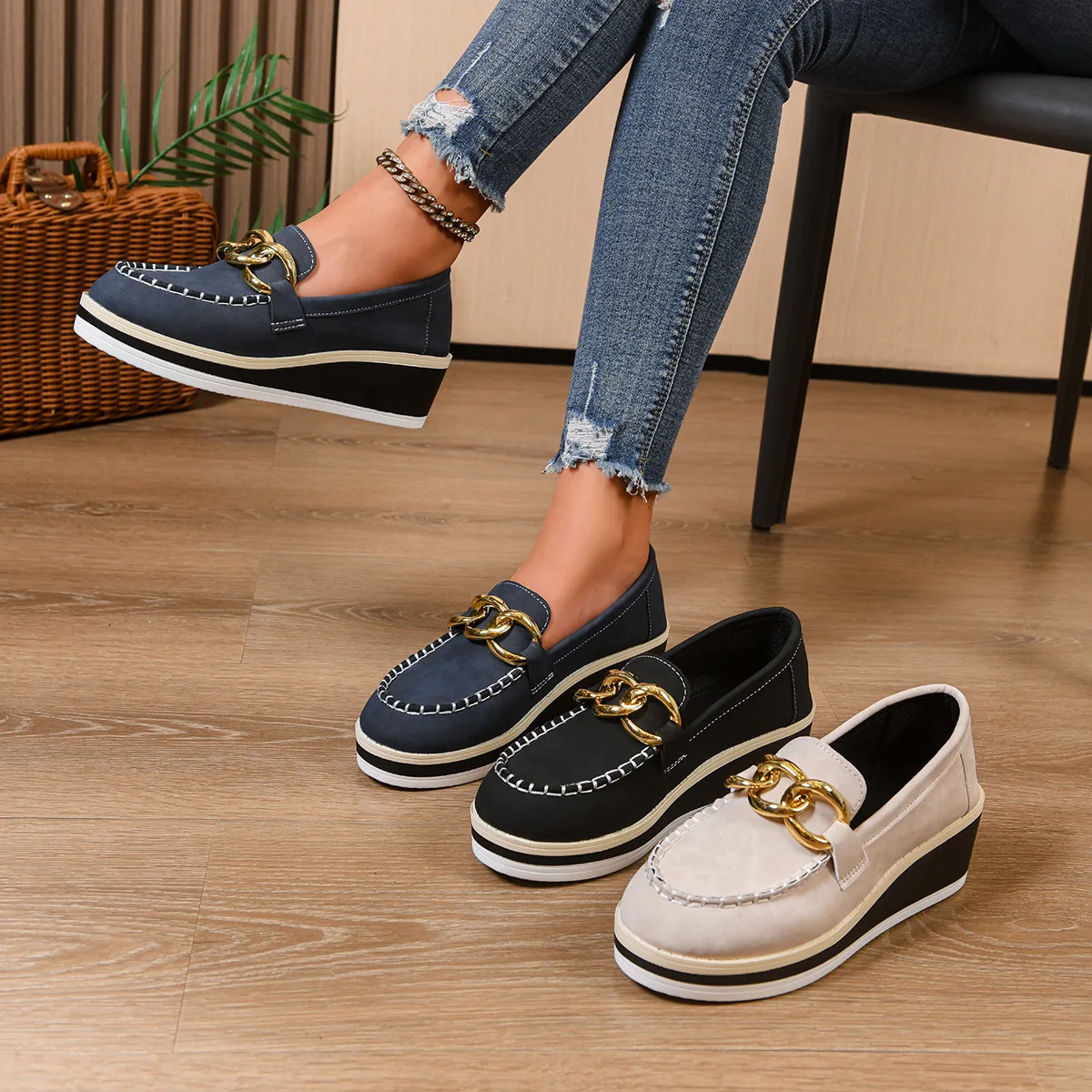 Women Platform Loafers Ladies  - đánh giá và giá Women'S Shoes Loafers Black