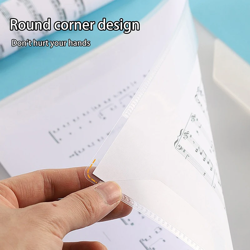 【C】Flexibler Notenordner für Klavier mit 20 Seiten, A4-Format, Notenheft-Clip, Notenmappe für Klavierpartituren, Notenbinder zum Üben – Detail 3