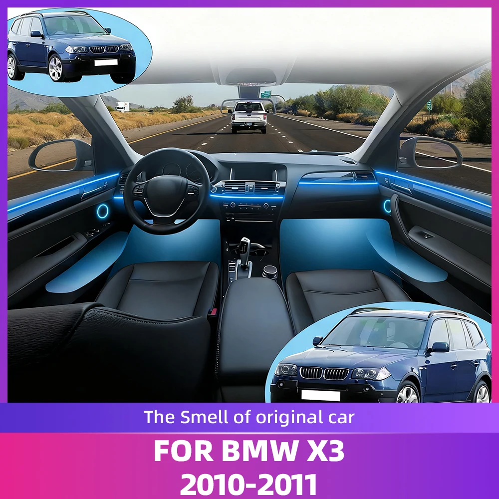 

For BMW X3 F25 2010 2011 Interior Lighting Acrylic LED Strip 64 Colors RGB App Control Interior enhancement Multiple Lighting