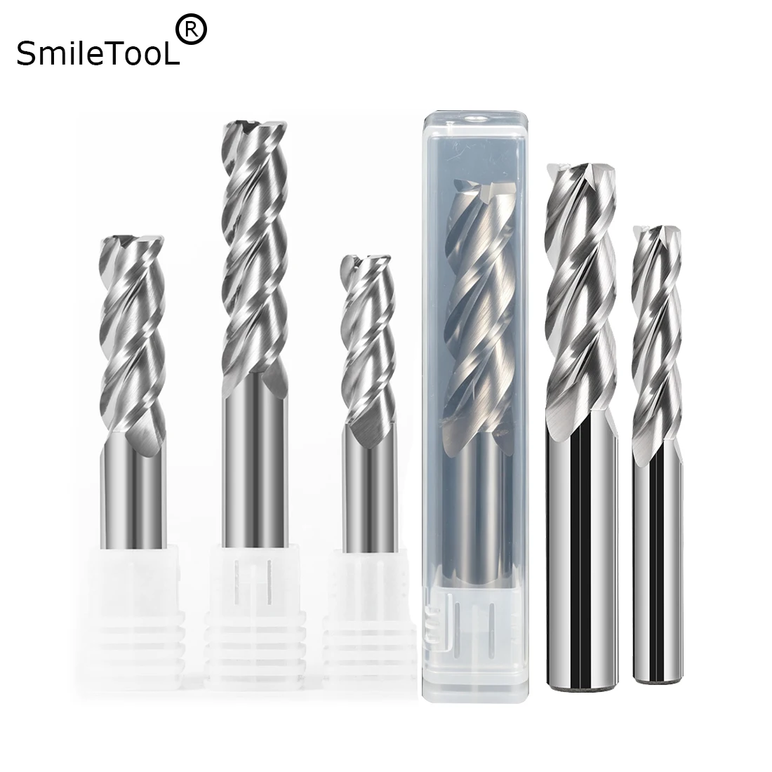 SmileTooL HRC55 3 Flute Solid Carbide Bull Nose End Mill Radius End Mill Specialized for CNC Aluminum Processing
