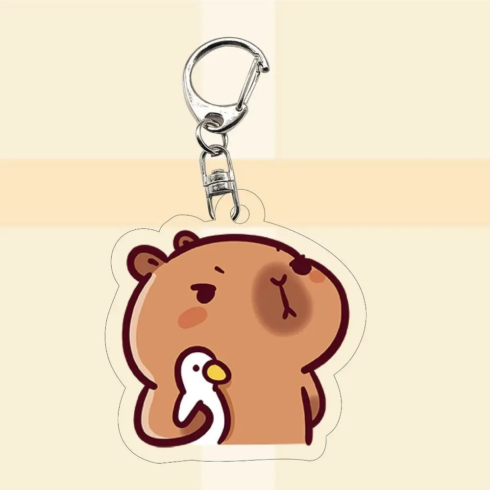 Car Key Pendant Capybara Capybara Acrylic Keychain Creative Acrylic Capibara Bag Hanging Funny Puppy Kapibara Pendant Unisex