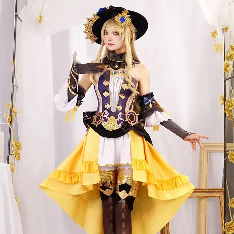 Upgrated Navia Cosplay Costume Game Genshinimpact Navia Cosplay Uniform Halloween Party Role Play Costume Full Set