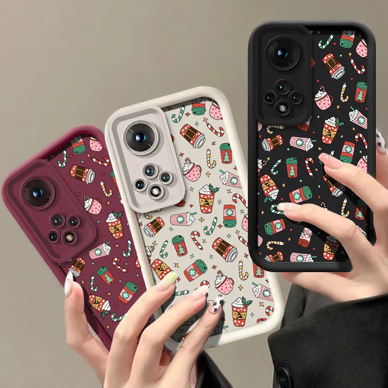 القهوة الكرتون جراب هاتف ل Xiaomi Mi 11i 11 لايت 5G NE 15 الترا 14T برو 13T 12T 12 لايت للصدمات عدسة غطاء للحماية