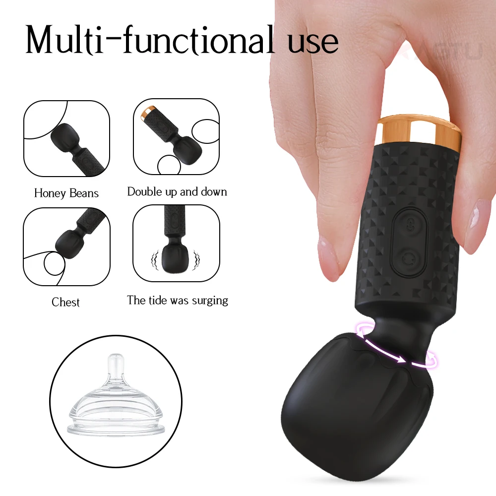 Mini Powerful AV Vibrator Magic Wand Vibrator Female Clitoral Stimulator Dildo Massager Sex Toy Adult Masturbator Supplies 18