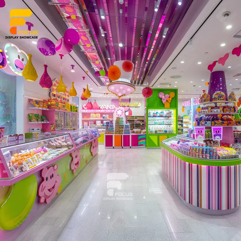 Customized-Candy Island Display Candy Shop Fit Out Design Candy Store Decoration